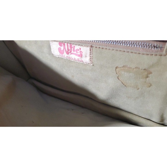 Vintage Alfie's Hand Made Brown Leather Clutch 7" x 12" Italy Snap Closure - Picture 7 of 11